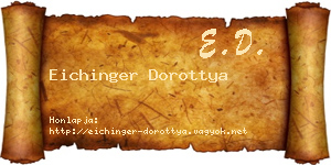 Eichinger Dorottya névjegykártya
